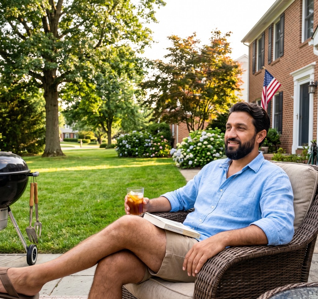 Ali Hasanli at home in Delaware